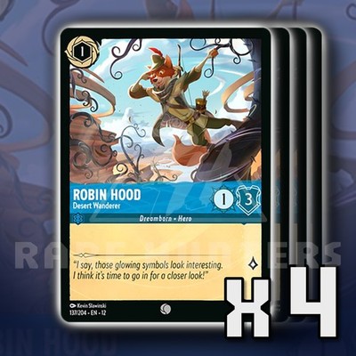 Robin Hood Desert Wanderer 137/204 x4 Wilds Unknown Disney Lorcana