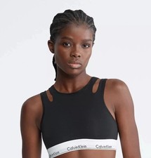 2 Pc NWT Calvin Klein Women's Medium Cotton Deconstructed Unlined Bra Panty