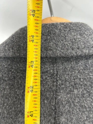 Vintage Adams Row Gray Wool Overcoat Made in Yugoslavia Men's Coat Jacket image 5