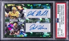 2020 PRIZM DRAFT PICK GREEN ICE #JJ JAKE BREELAND/JUSTIN HERBERT /18 PSA 10 AUTO