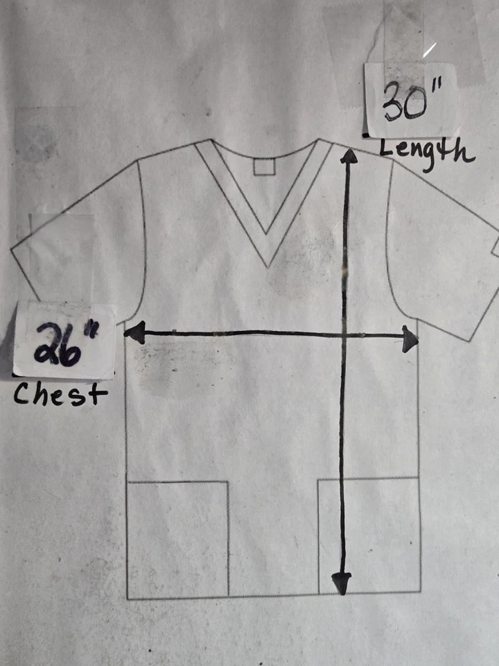 Skechers UNISEX Scrub Top size XL-BLACK V-Neck -Chest 26"/L 30" - Image 4 of 4