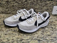 Size 5 Nike Waffle Debut Sanddrift Black Womens Sneakers DH9523-102 Running