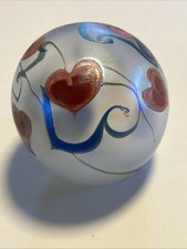 Vandermark Red Heart Paperweight American Studio Art Glass 1985 valentines