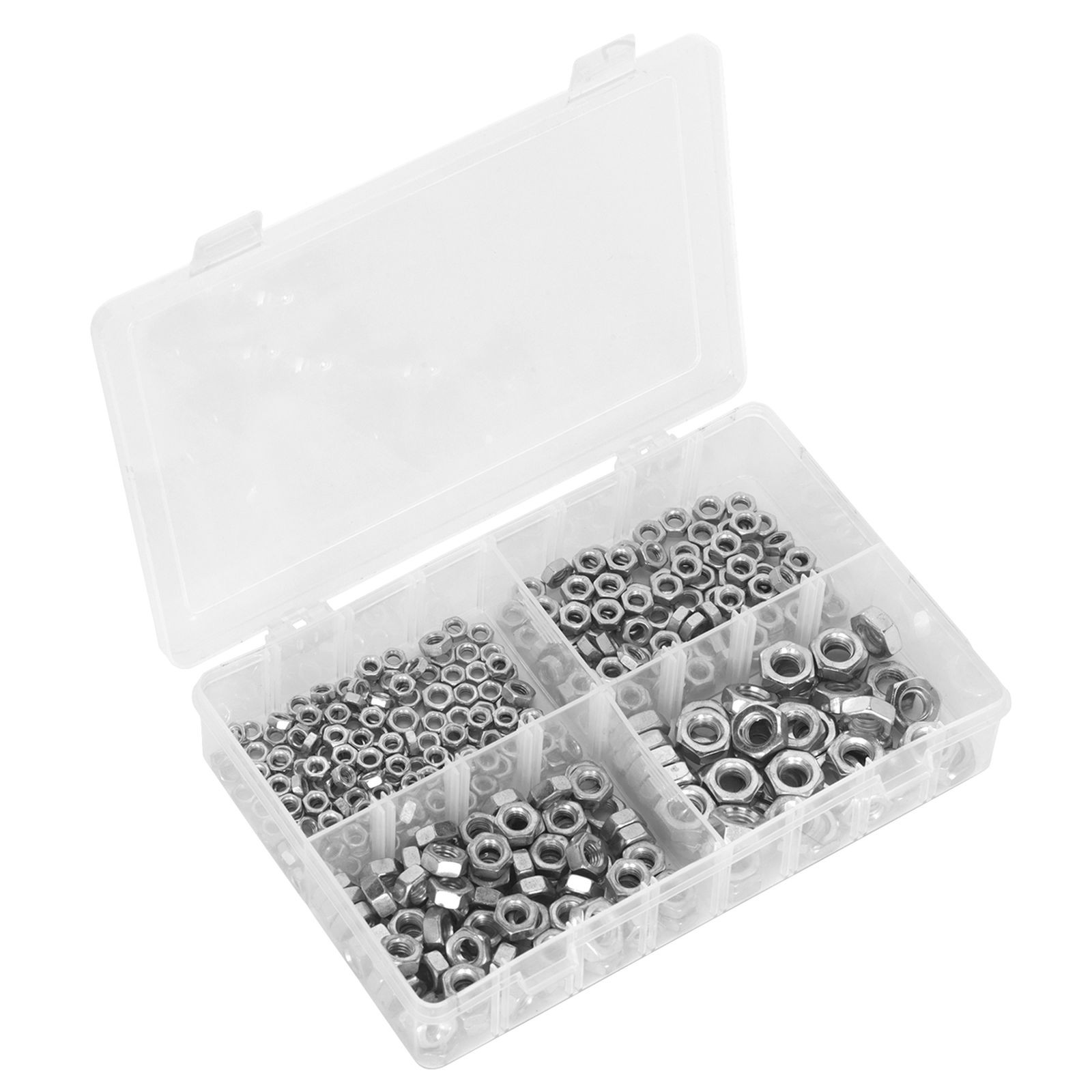 - Sealey Steel Nut Assortment 370Pc M5-M10 Metric Ab028Sn - Image 2