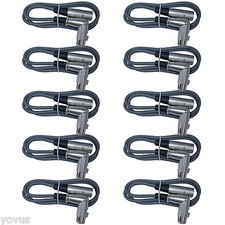 6ft FOOT Gray Right to straight XLR mic microphone audio PA patch cables cords