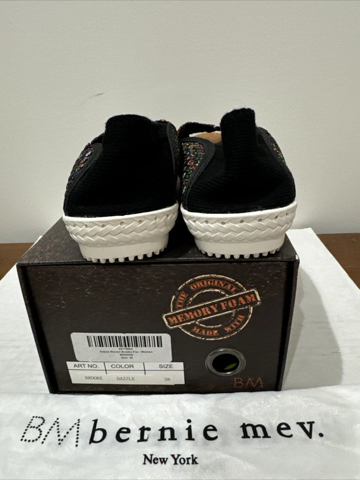 Bernie Mev Women's Brooke Ballet Flats Peep Toe Dazzle  Size 6-6.5 /36 Comfy - Image 4 of 4