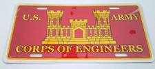 CORPS OF ENGINEERS US ARMY Military License Plate Made in USA 681 EE