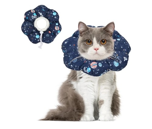 Cat Cone Collar Soft, Protective Adjustable Cat Cones to Stop Licking, XS