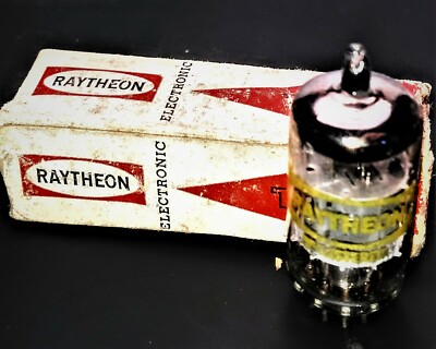 12AU7 ECC82 Raytheon Dual Triode Audio Preamp Tube NOS NIB Tested Free Shipping