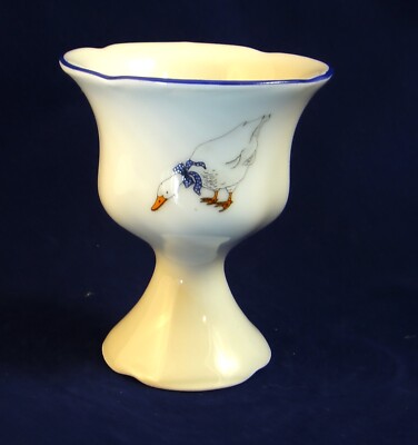 Egg cup with leg, Geese, Bone China Porcelain Leander