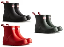 Hunter Women's PLAY Short Wellington Rain Boots Rubber and Waterproof WFS2020RMA