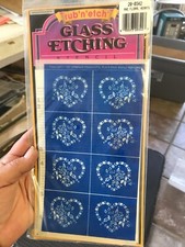 Rub N Etch Glass Etching Stencil Hearts