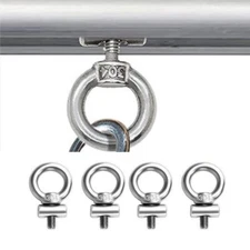 M6 Thread Dia 304 Stainless Steel Ring Shape Eyed Bolt Lifting Eye Nut 2025