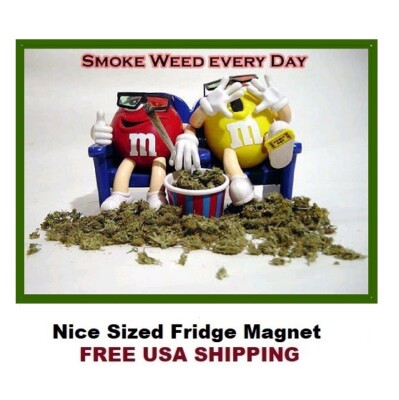 Funny Marijuana Leaf Magnets - 5-Pack Joint Smoking Design For Car, Fridge & Lockers