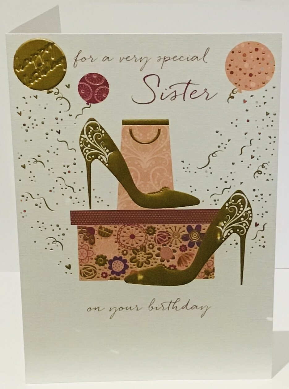 SISTER Happy Birthday Card With Verse  Words and Wishes