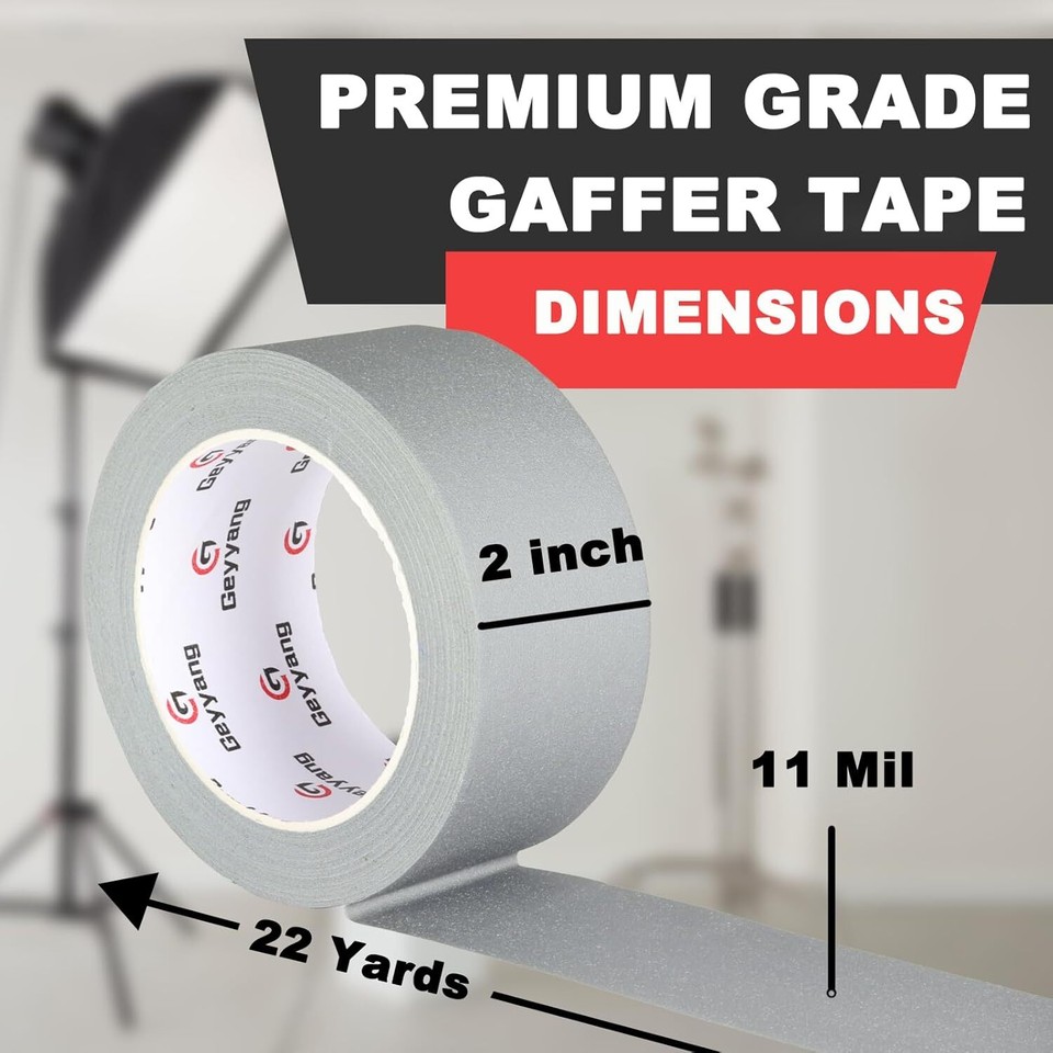 Gaffers Tape Gray Gaffer Tape 2 inch x 22 Yards Multipurpose Matte
