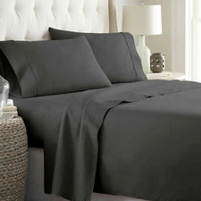 Glorious Bedding Collection Egyptian Cotton US Sizes Select Item Gray Solid