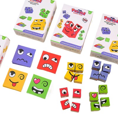 3Sets Face Changing Magic Cubes Game Face Blocks Game Face Change Cube Game