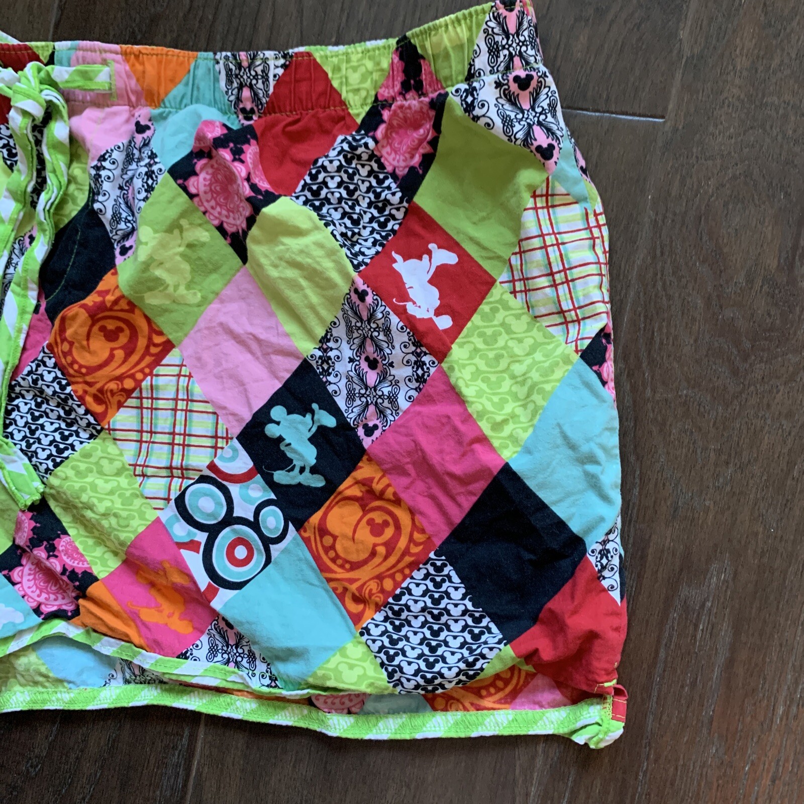 Walt Disney World Patchwork Drawstring Shorts, Mi… - image 3