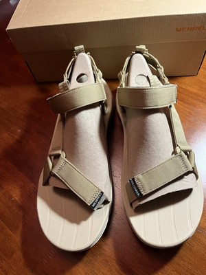 NIB Men s Merrill Speed Fusion Web Sport Sandals Size 12 M Tan