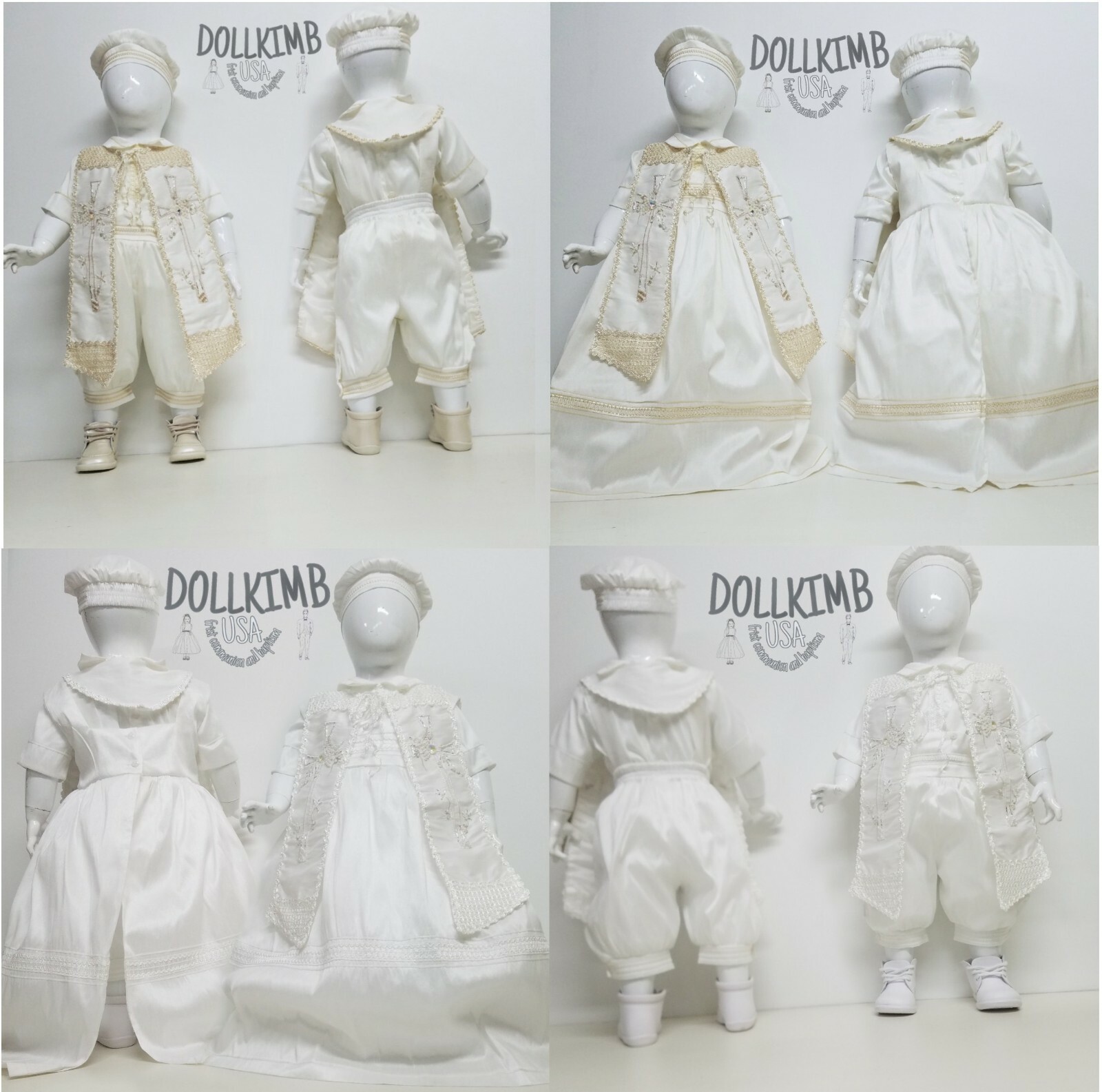 Romper for baptism, BOY white. Ropones de ni&Ntilde;o para bautizo, Blanco o beich. kid