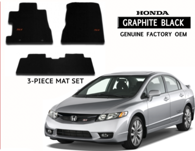 🔥 2007-2011 Genuine Honda Civic 4dr Si Black Carpet Floor Mats