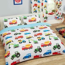 KIDS DOUBLE DUVET COVER SETS BOYS GIRLS - STARS FOOTBALL DINOSAUR CAMO SPACE