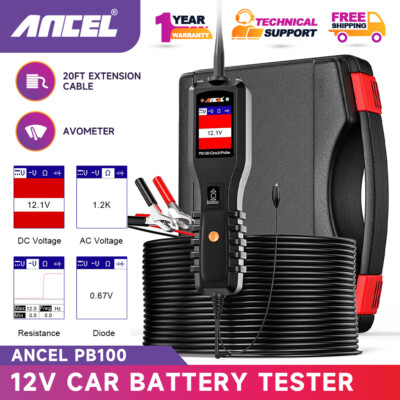 Ancel PB100 Circuit Power Probe Tester Tools 12V & 24V Electrical System Test