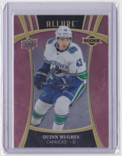 2019-20 UD ALLURE ROOKIE SP PINK DIAMOND PARALLEL QUINN HUGHES #101 CANUCKS
