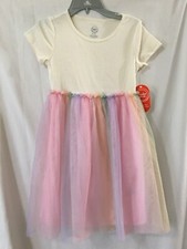 NWT Wonder Nation Rib Rainbow Tulle Tutu Dress Girls Cream many sizes