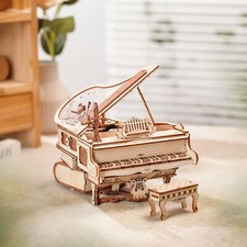 ROKR Magic Piano Mechanical Music Box 3D Wooden Puzzle Decor Toys for Kids XMAS
