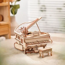 ROKR Magic Piano Mechanical Music Box 3D Wooden Puzzle Decor Toys for Kids XMAS