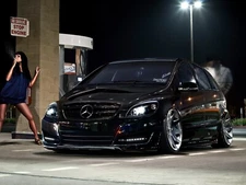 Cars women mercedes Desk Mat Stitched