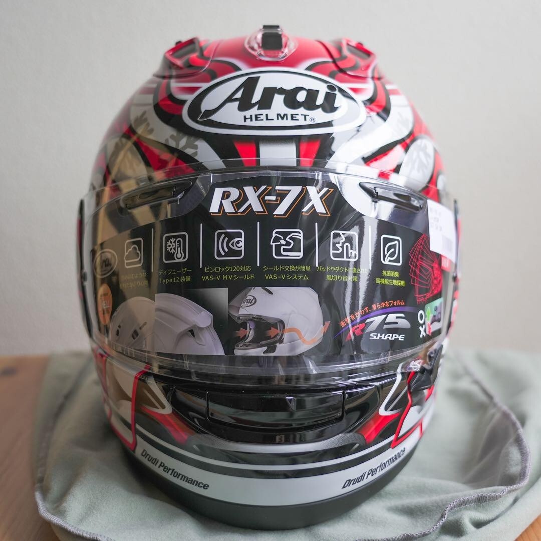 Arai RX-7X Haga Noriyuki Motorcycle Full Face Helmet SNELL