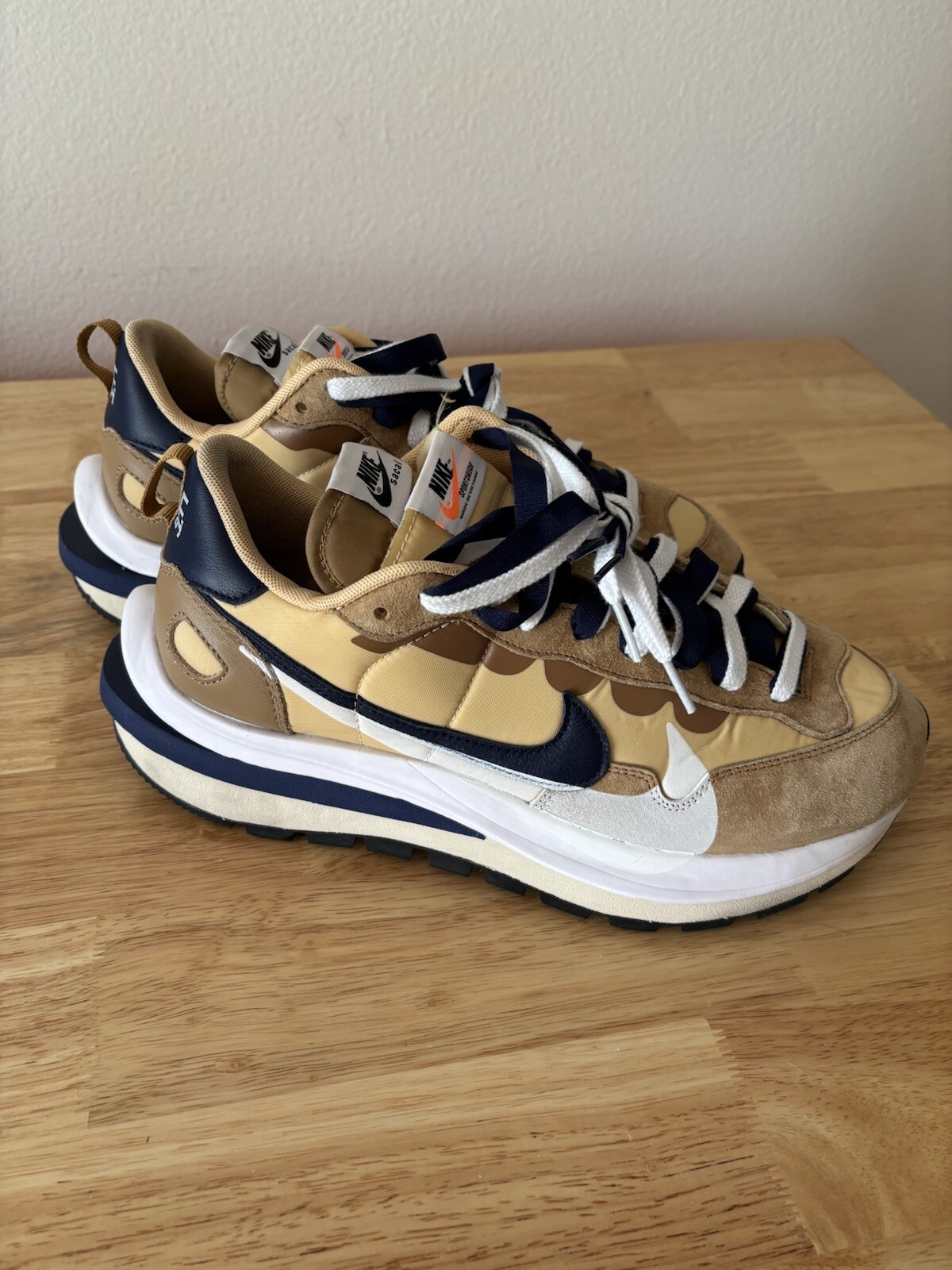 SACAI X NIKE ? Scarpe NIKE Sacai x VaporWaffle 'Sesame Blue Void' Marrone DD1875 200 TAGLIA 10 RARE!