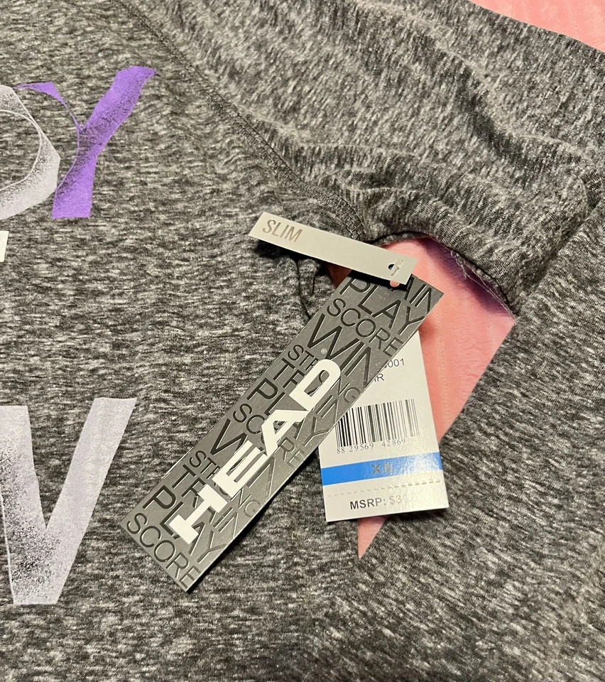 Camisa gris HEAD L/S para niñas "Ready Set Snow" Top NUEVA NUEVA CON ETIQUETAS TALLA XS X-Pequeña Foto 3 de 4