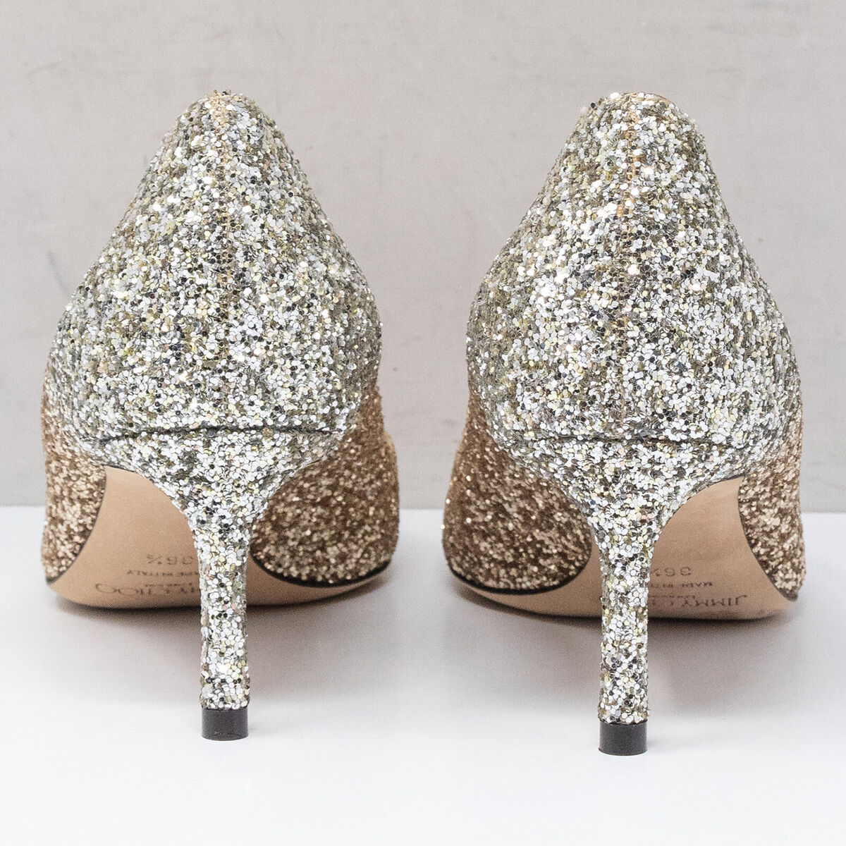 Jimmy Choo Romy 60, Size 36.5 EU (6.5 US) Rose Gold/Silver Jimmy Choo Romy 60, Size 36.5 EU (6.5 US) Rose Gold/Silver