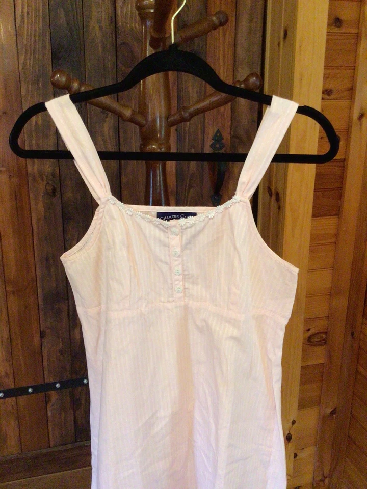 Camisón largo estampado con ribete de encaje mediano CHARTER CLUB para mujer Foto 4 de 4