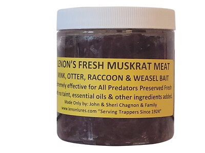 Lenon's Fresh Muskrat Meat Weasel, Mink, Otter and Raccoon Bait