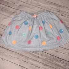 cat and jack girls polka dot blue skirt