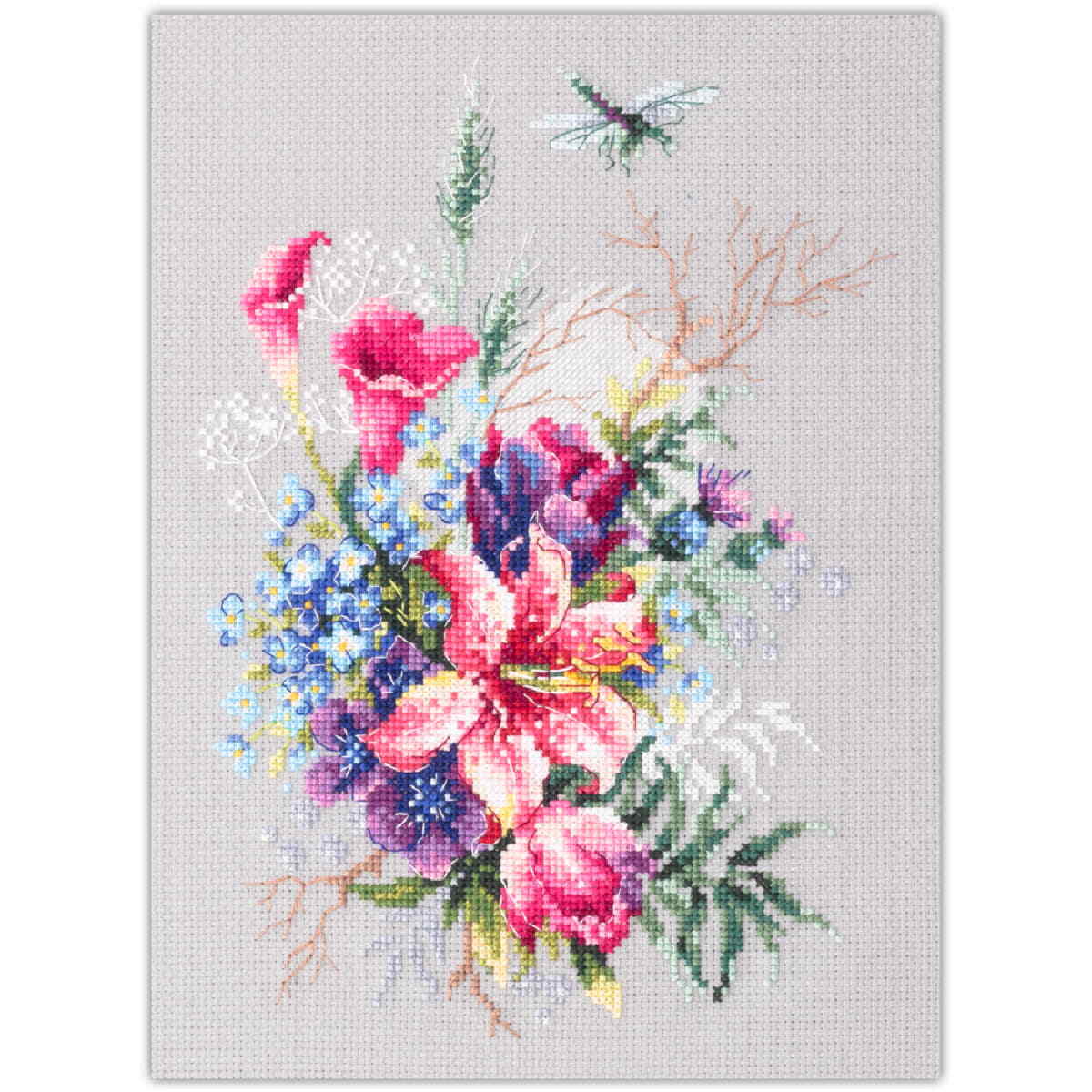 Magic Needle Zweigart Edition counted cross stitch kit ""Tulpis and Lily"", 18x26c