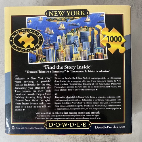 New York City 1000 Piece Jigsaw Puzzle Dowdle New 19" x 26" Made in USA - Picture 5 of 6