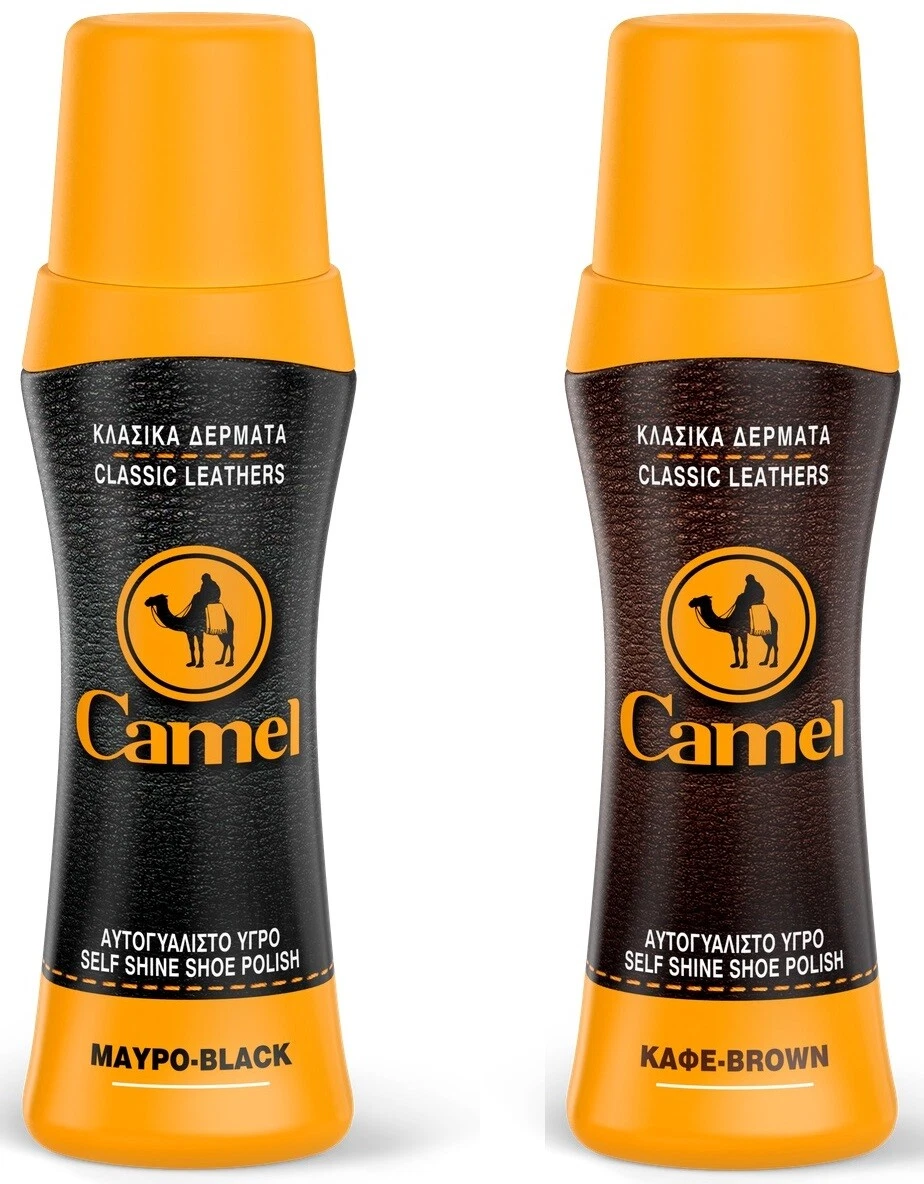 CAMEL SELF SHINE SHOE POLISH CARE LIQUID CLASSIC LEATHERS BLACK OR
