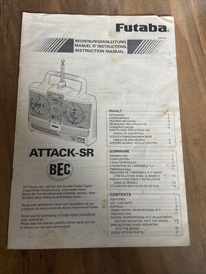 Futaba Attack-SR Transmitter Bedienungsanleitung