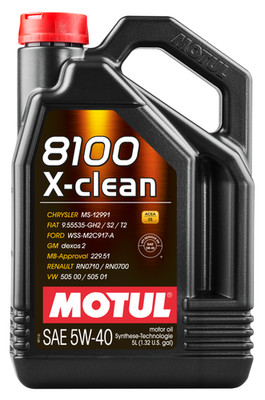 Motul 8100 5W40 X-Clean Motoröl SAE 5W-40 Motorenöl Öl Benzin Diesel 5Liter 