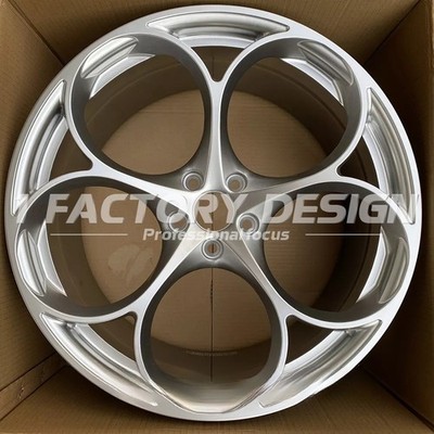 1PC CUSTOM FOR ALFA ROMEO STELVIO HYPER SILVER FULL FORGED WHEELS RIMS