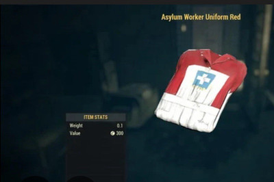 Fallout 76 PS4 PS5 Asylum Worker Uniform Red Video Game Item/DLC