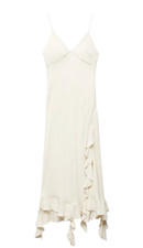 Ivory Victoria Beckham Mango Asymmetric ruffled dress Evening gown  £190 BNWT 10