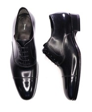  1,990 TOM FORD - Black Leather Oxfords - US 7.5 EE 7TF 