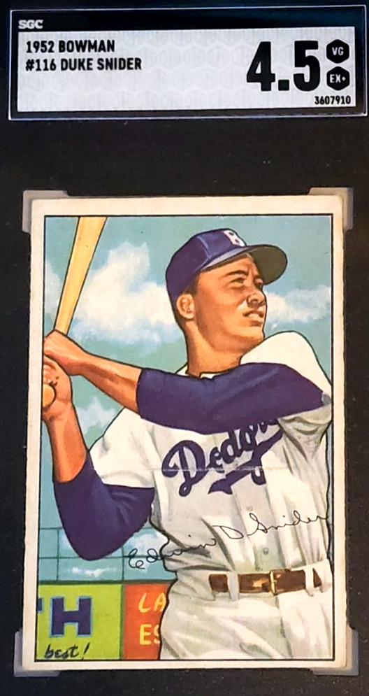 1952 BOWMAN #116 DUKE SNIDER SGC 4.5 VG EX+ HOF
